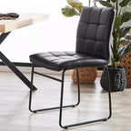 Faux Leather and Metal Dining Chair