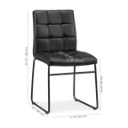 Faux Leather and Metal Dining Chair