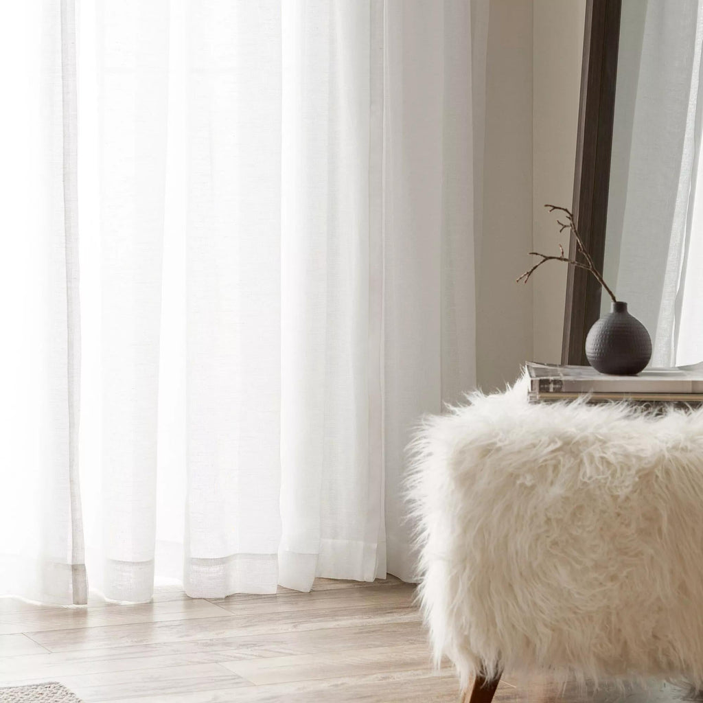 White Carla Sheer Curtain