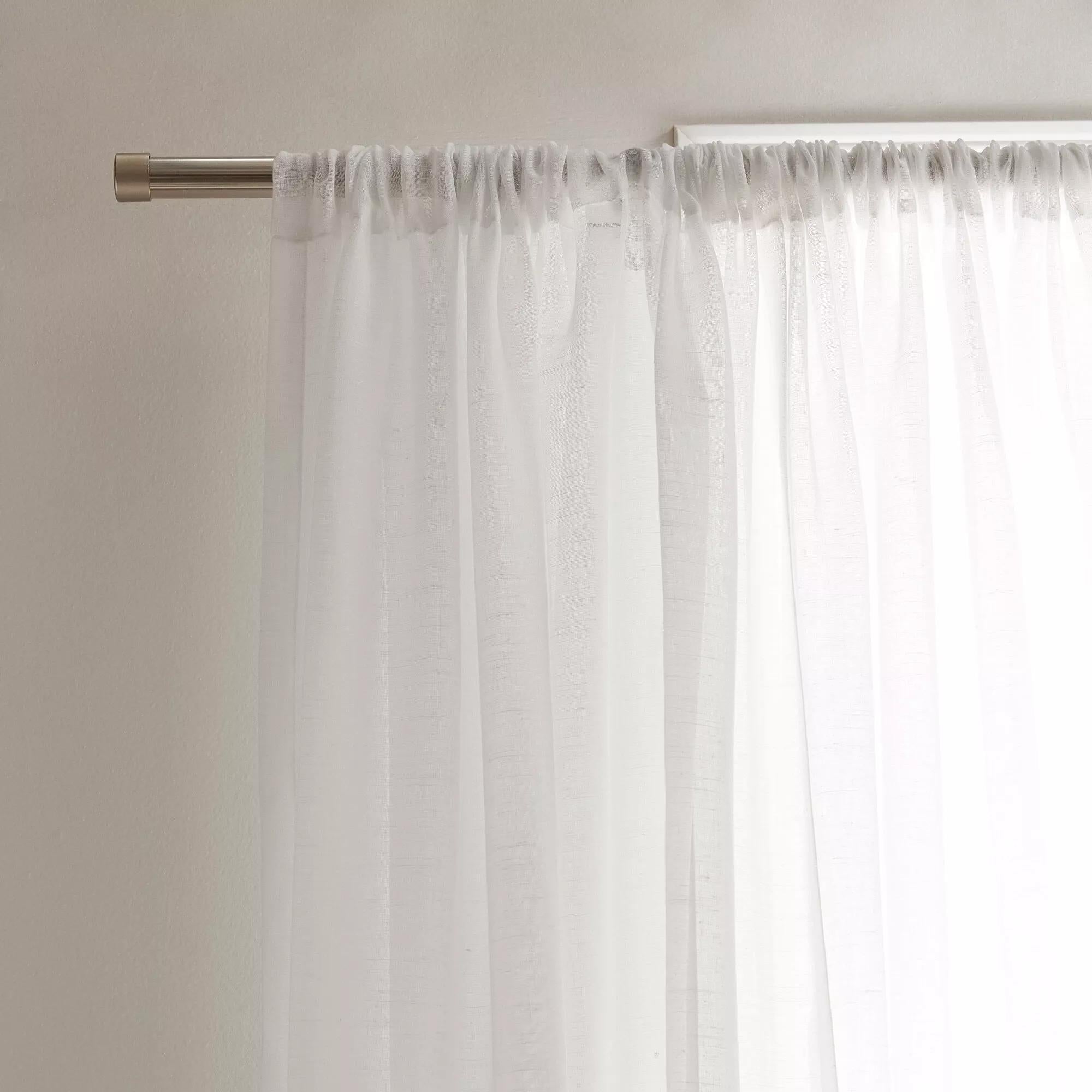 White Carla Sheer Curtain