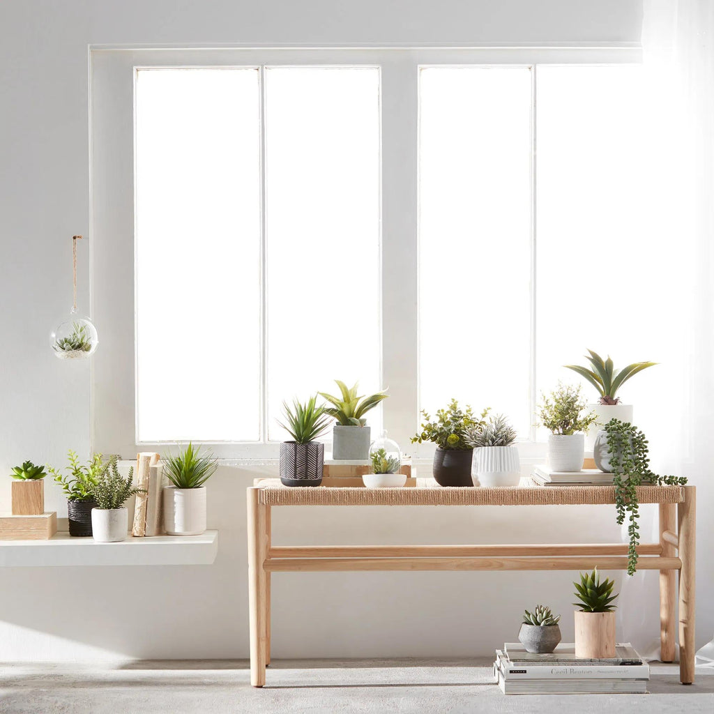 Hanging Terrarium with Artificial Succulent