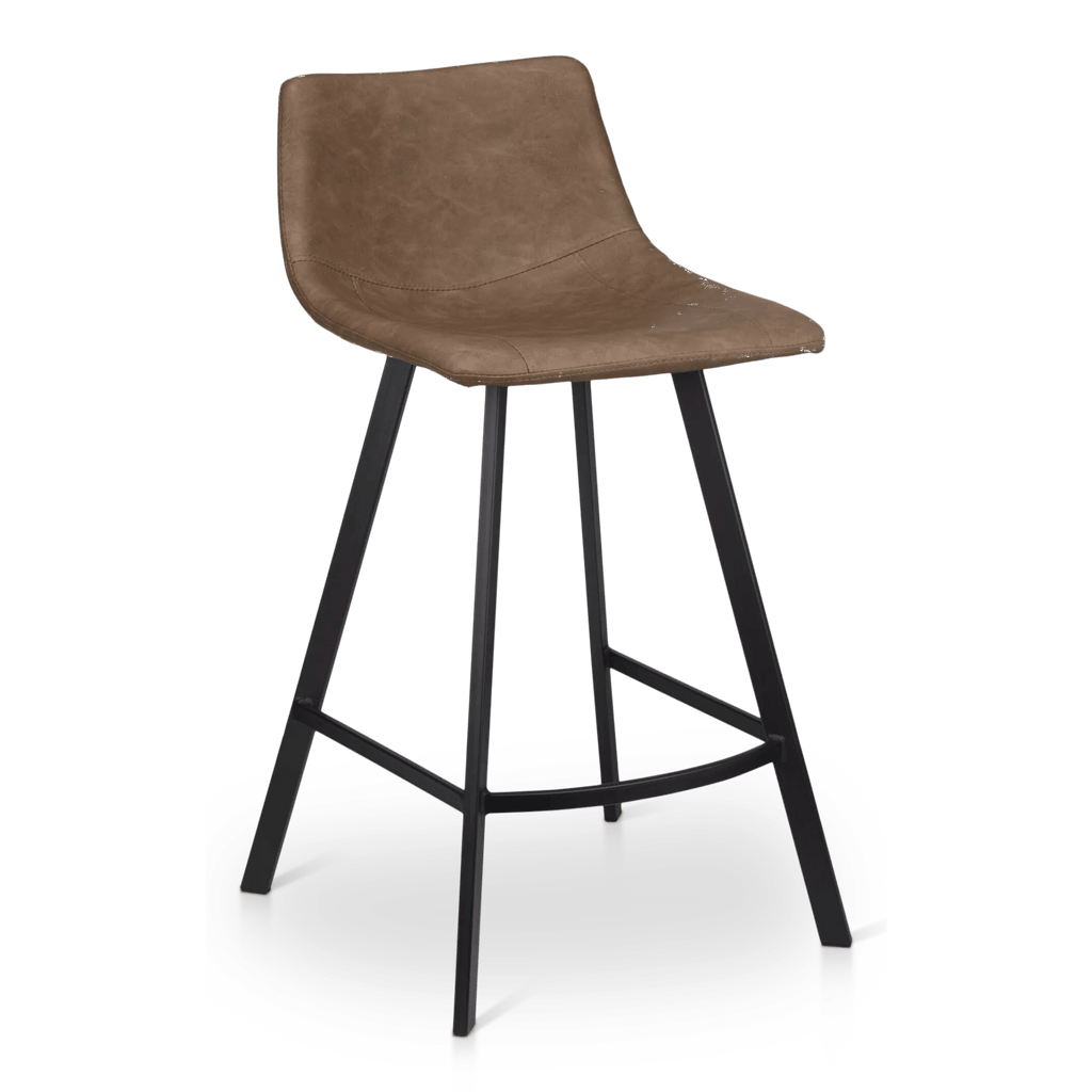 Faux Leather and Metal Bar Stool