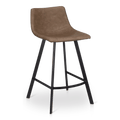Faux Leather and Metal Bar Stool