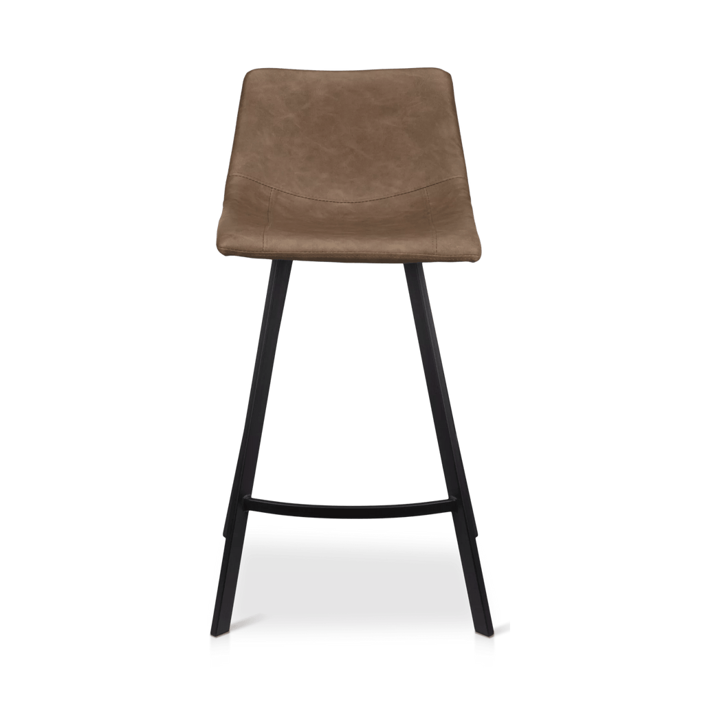Faux Leather and Metal Bar Stool
