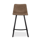 Faux Leather and Metal Bar Stool