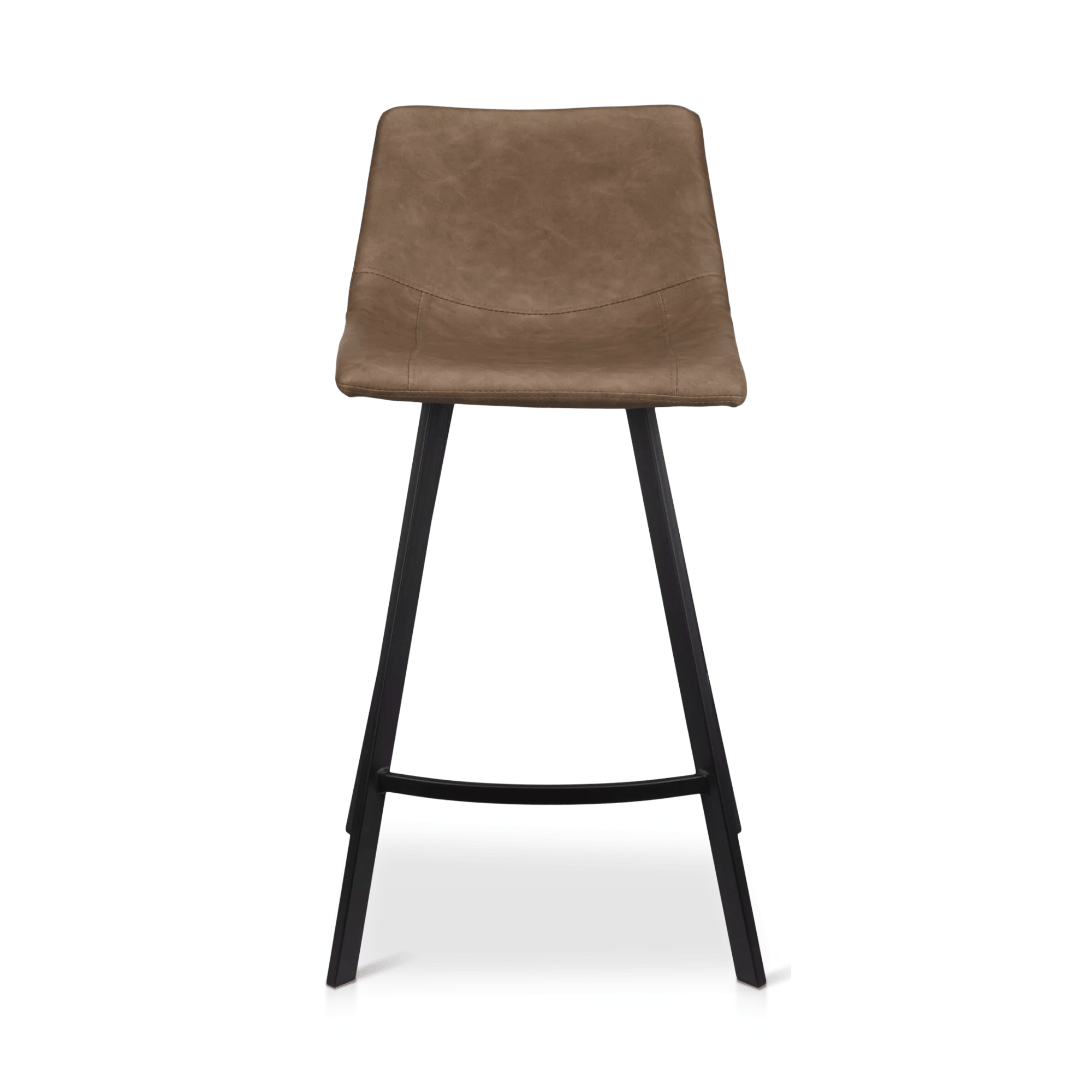 Faux Leather and Metal Bar Stool