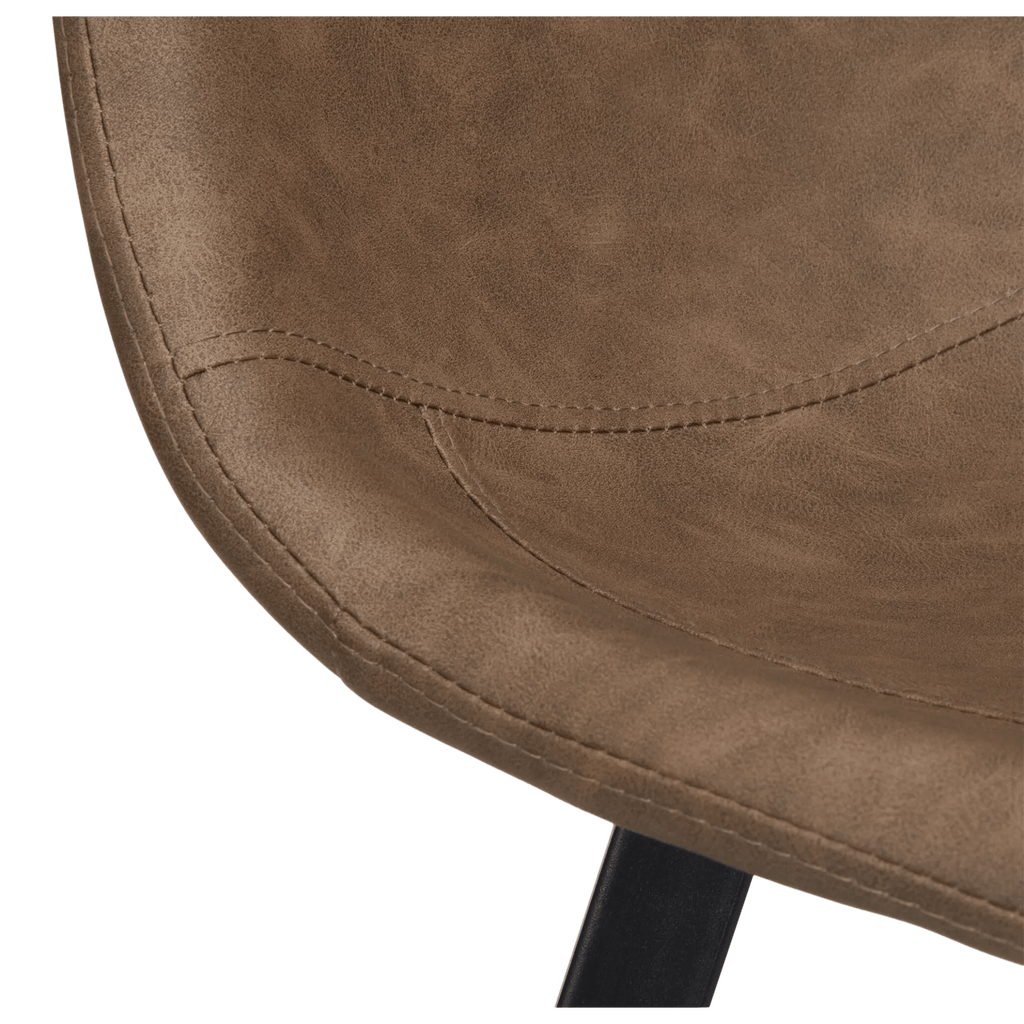 Faux Leather and Metal Bar Stool