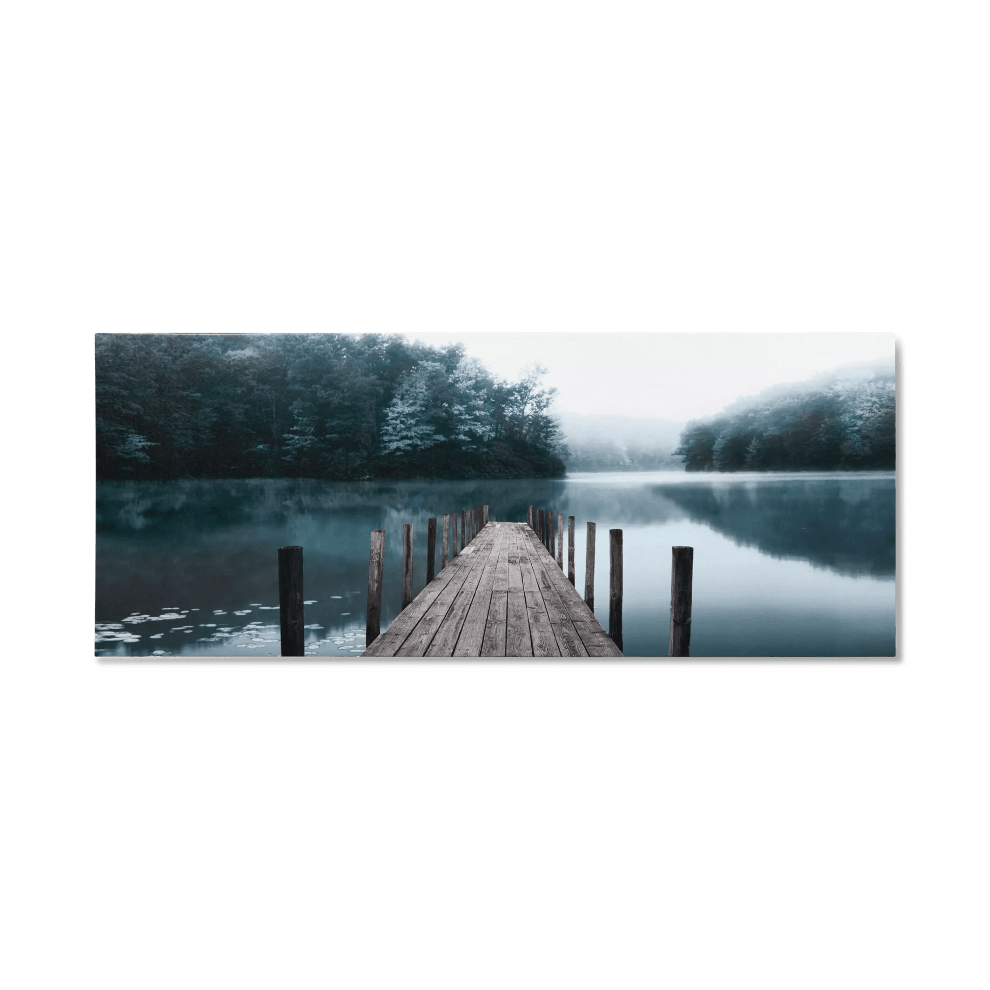 Teal Pier Printed Canvas
