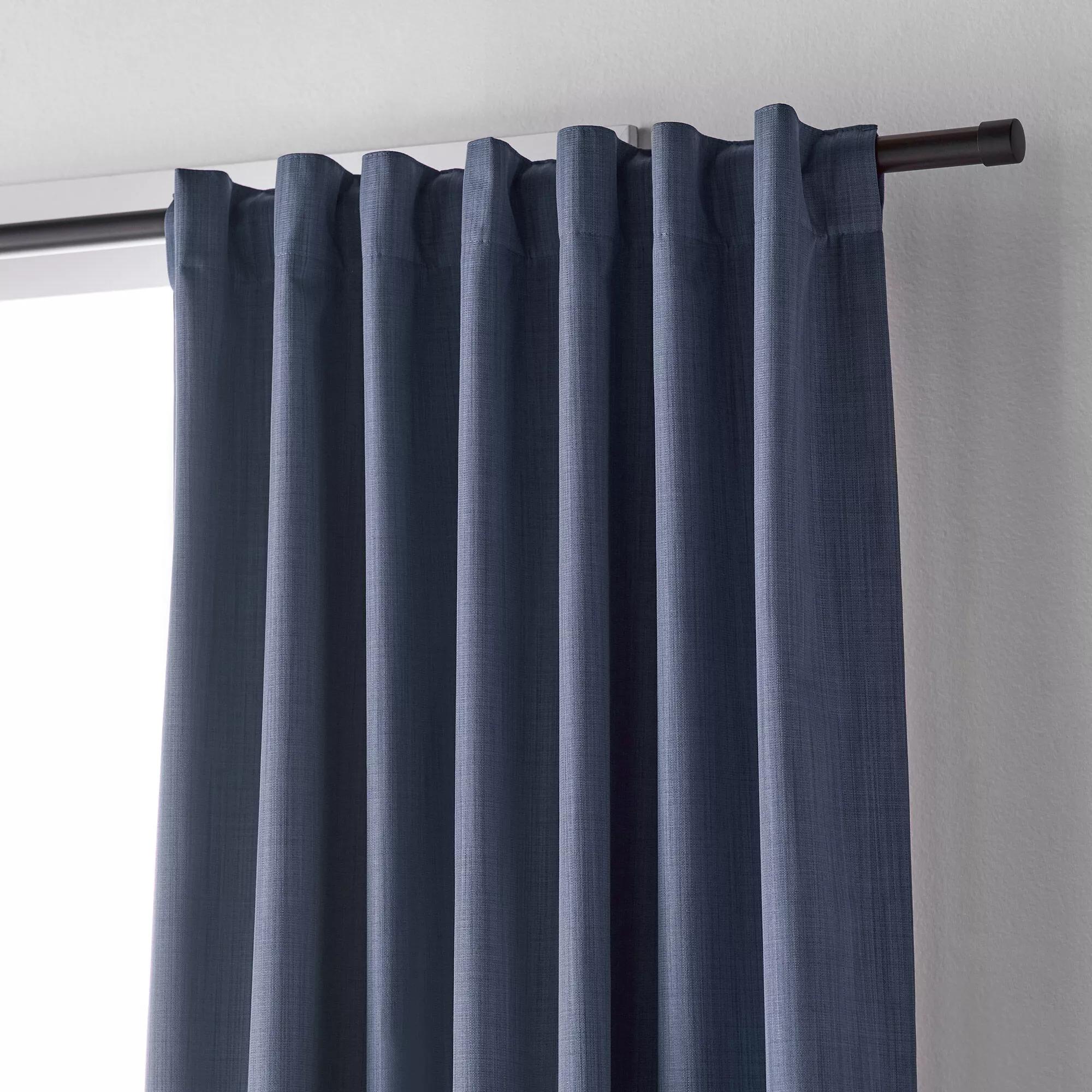 Blue Vence Blackout Curtain with Hidden Back Tab