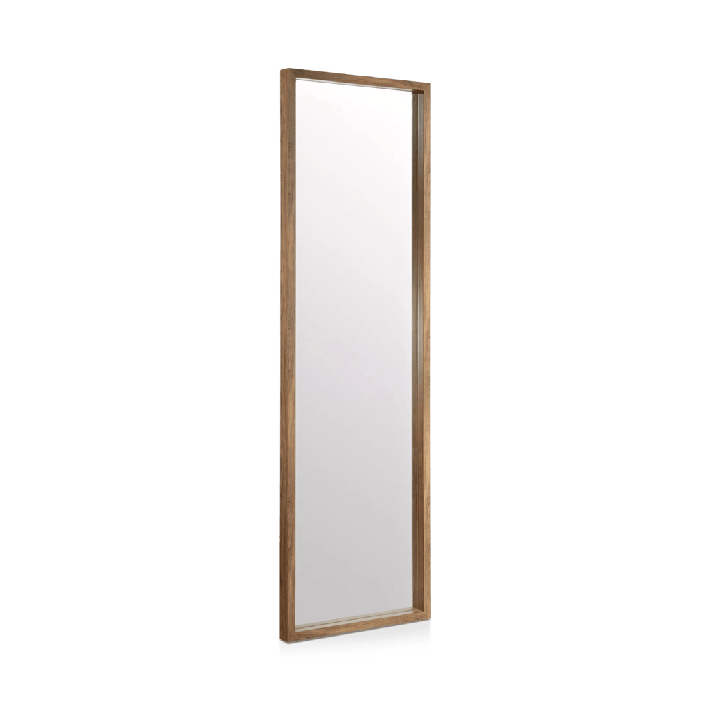 Full-Length Mirror with Wood-Like Frame