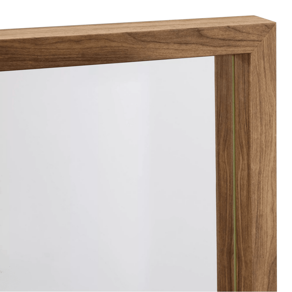 Full-Length Mirror with Wood-Like Frame