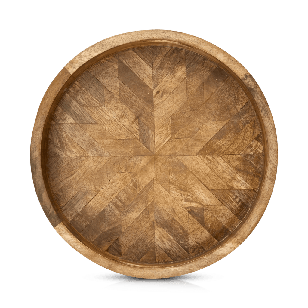 Round Mango Wood Tray