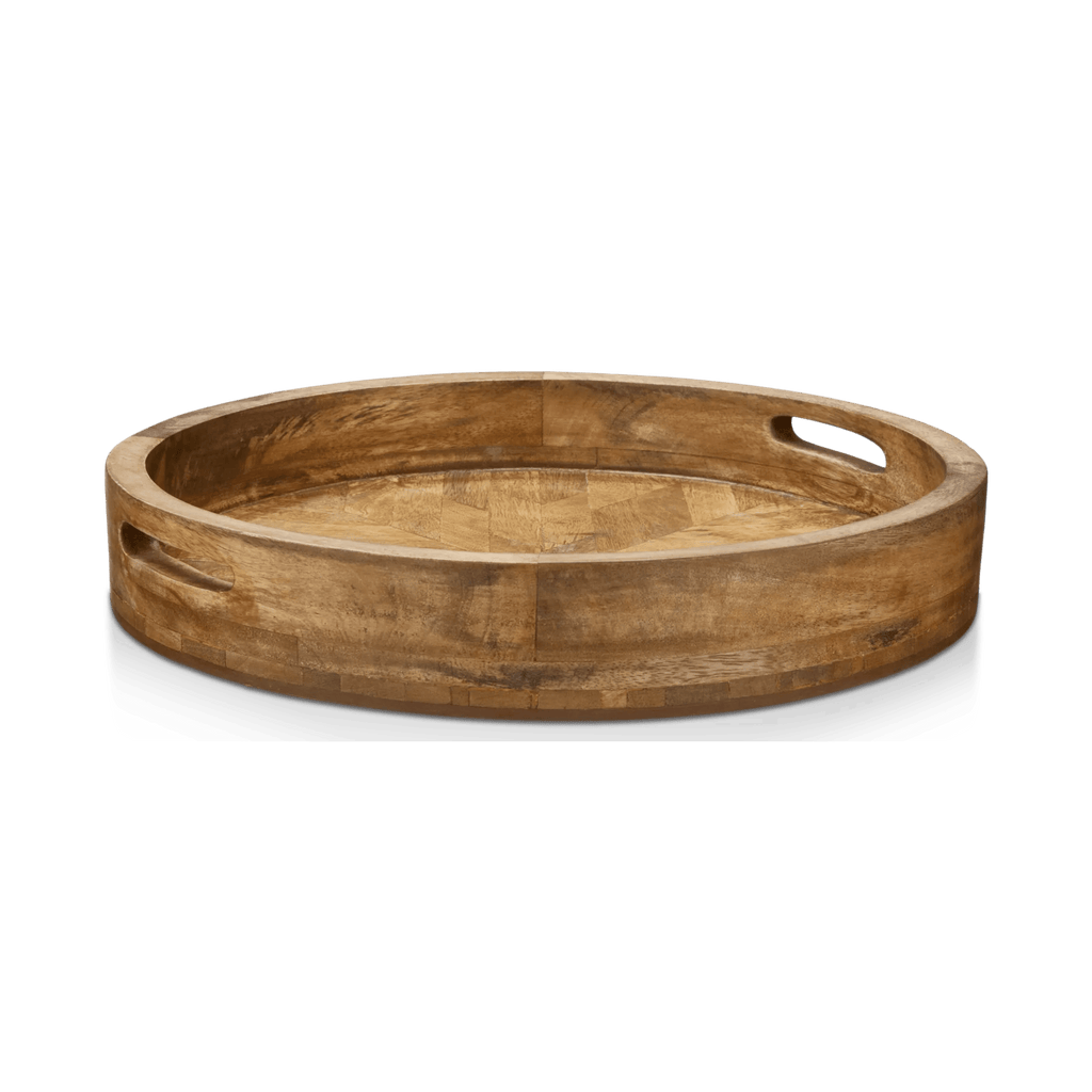 Round Mango Wood Tray
