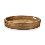 Round Mango Wood Tray