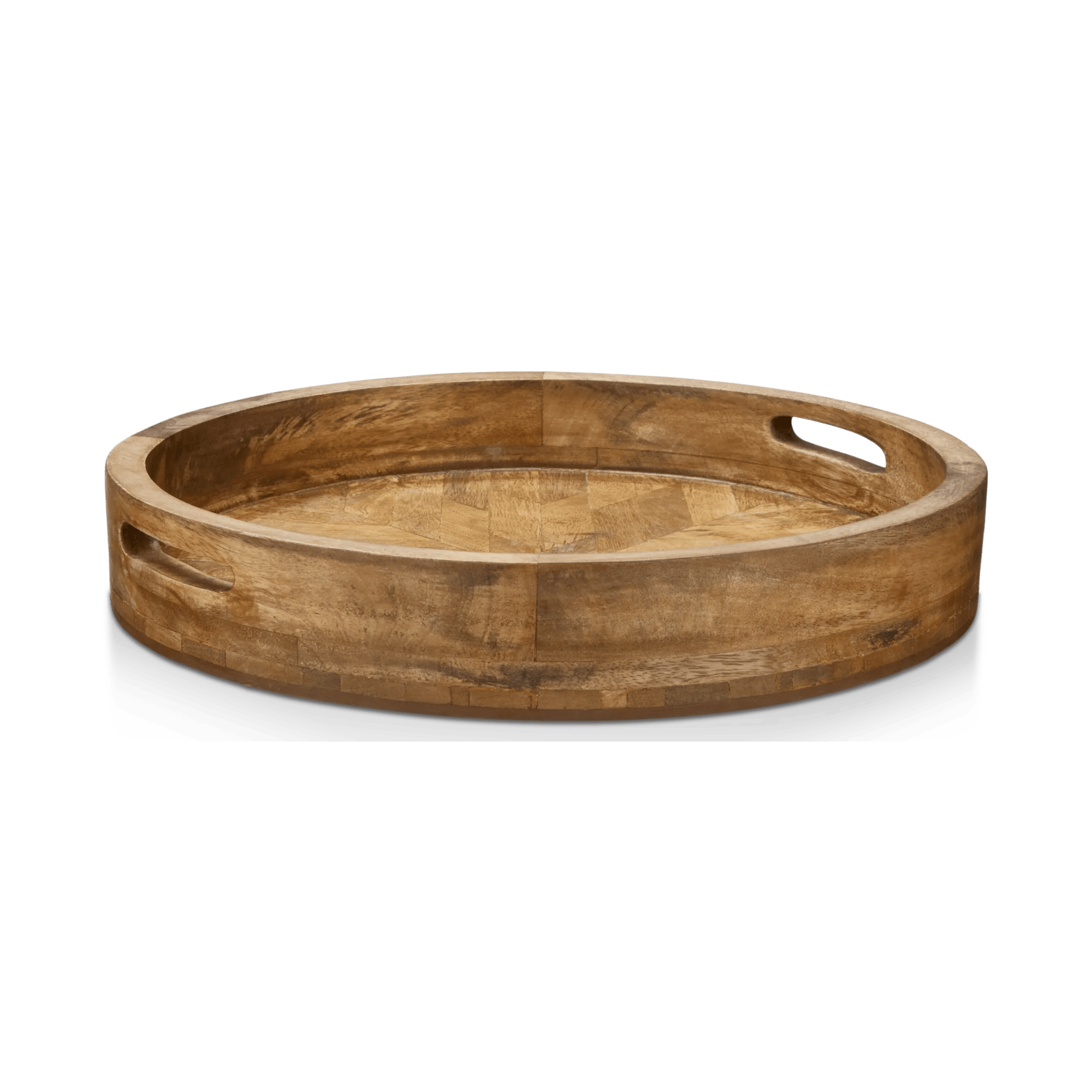 Round Mango Wood Tray