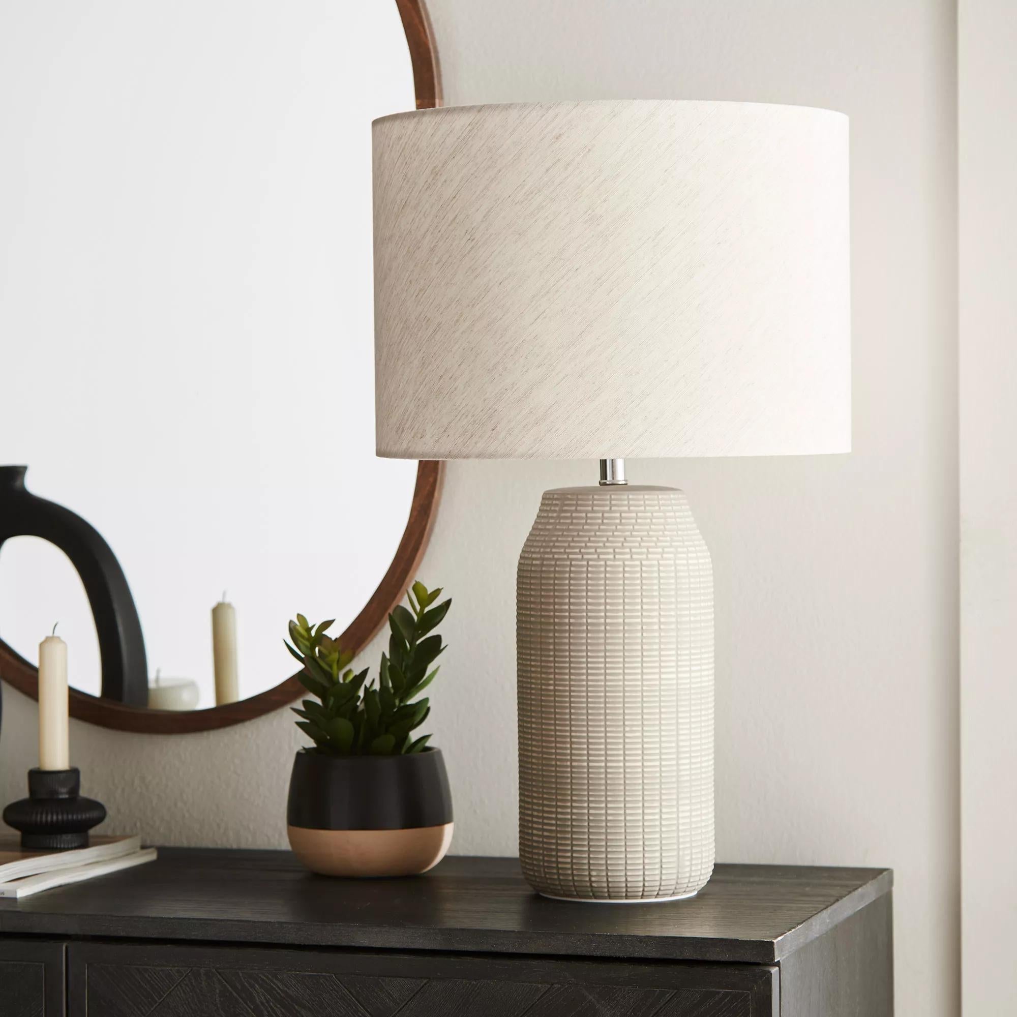 Patterned Ceramic Table Lamp