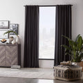 Black Vence Blackout Curtain with Hidden Back Tab