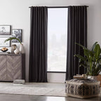 Black Vence Blackout Curtain with Hidden Back Tab