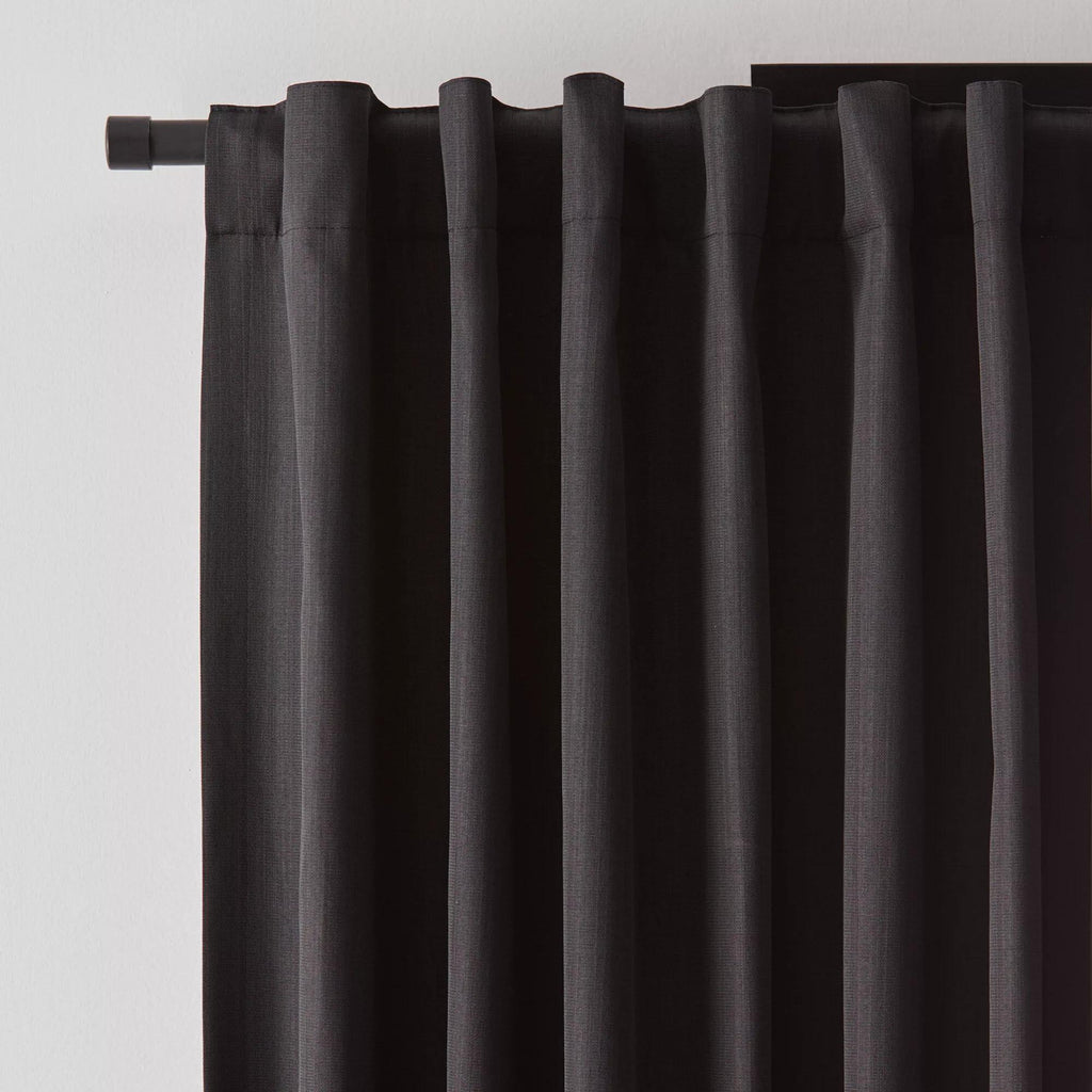 Black Vence Blackout Curtain with Hidden Back Tab