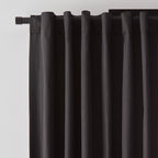 Black Vence Blackout Curtain with Hidden Back Tab