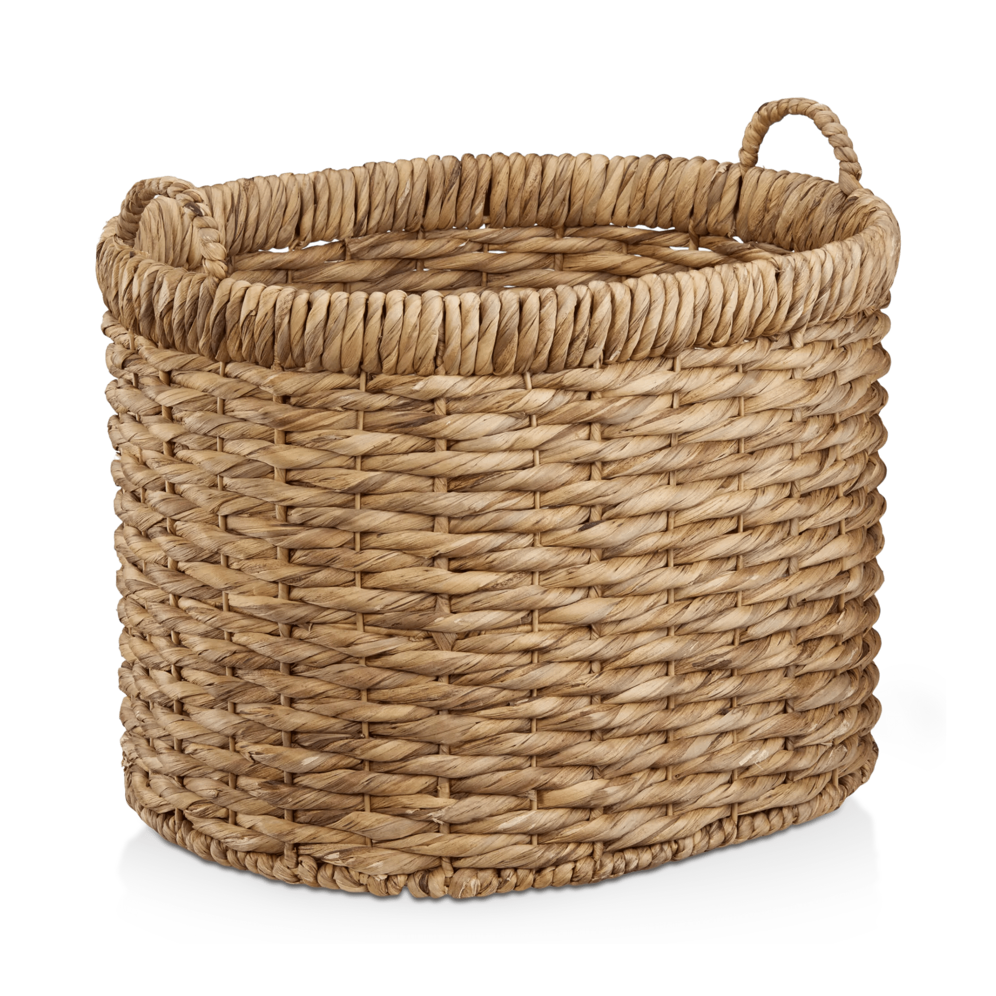 Natural Fiber Oval Storage Basket