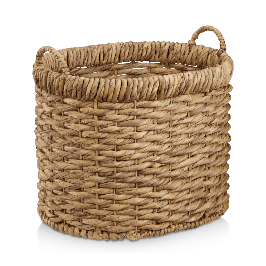 Natural Fiber Oval Storage Basket