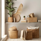 Natural Fiber Oval Storage Basket