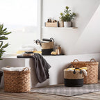 Natural Fiber Oval Storage Basket