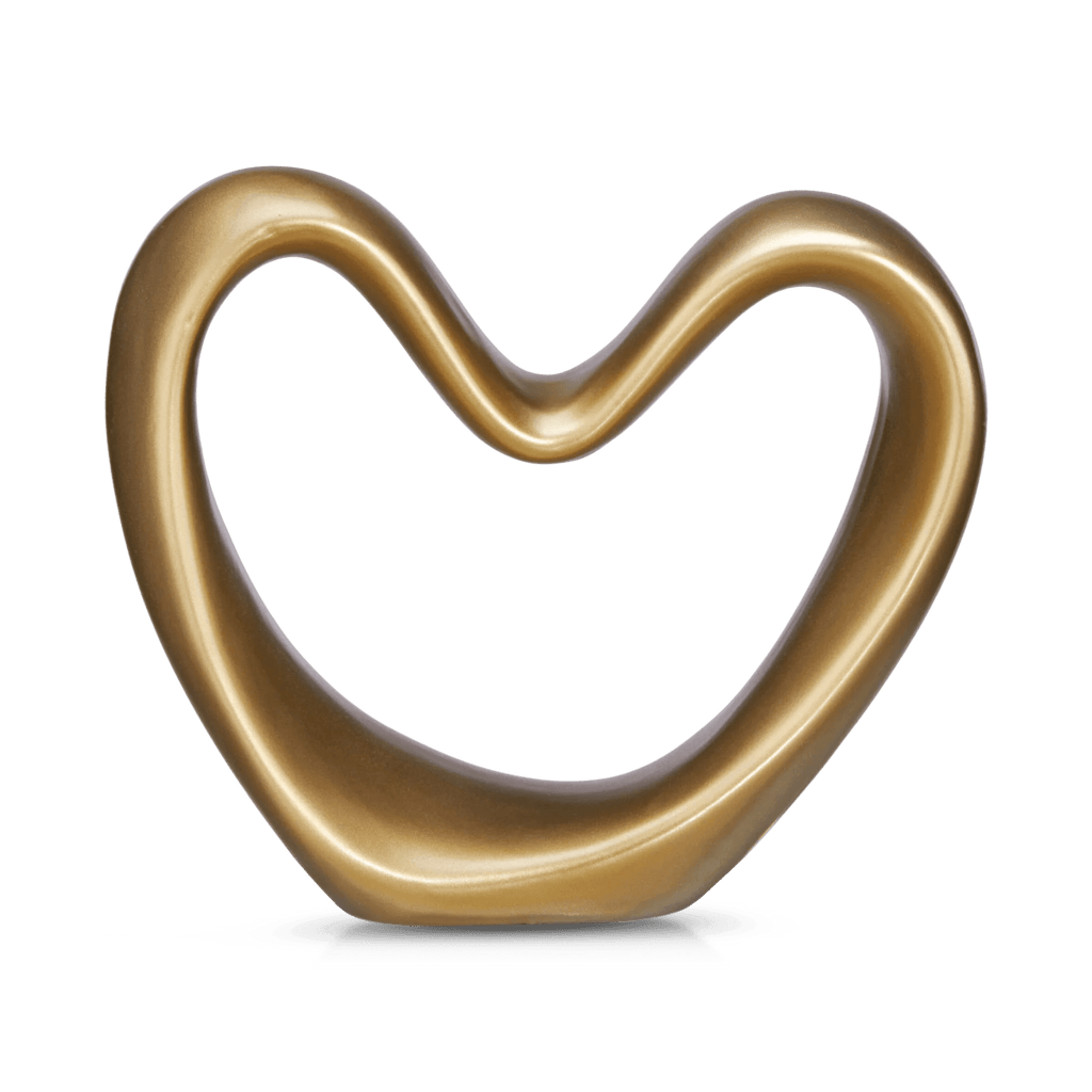 Gold Decorative Ceramic Heart
