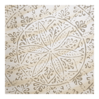 Round Patterned Wood Tray