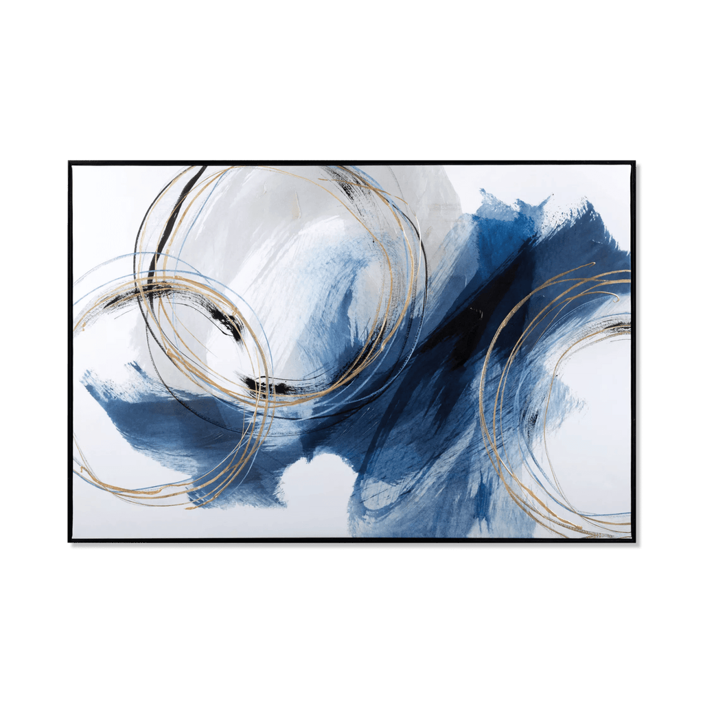 Gel-Embellished Abstract Framed Art