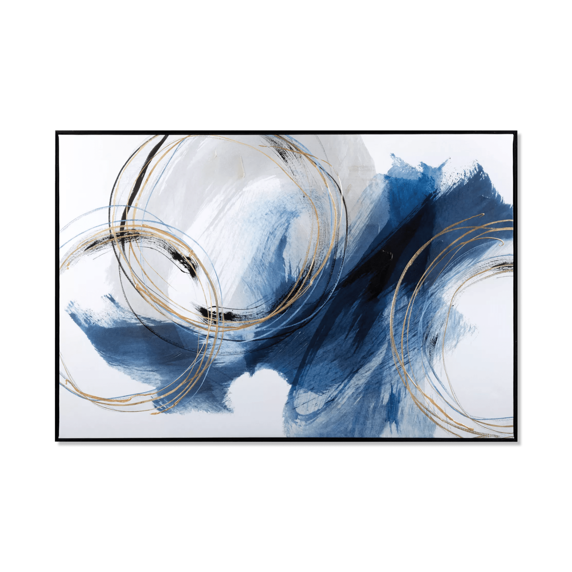 Gel-Embellished Abstract Framed Art