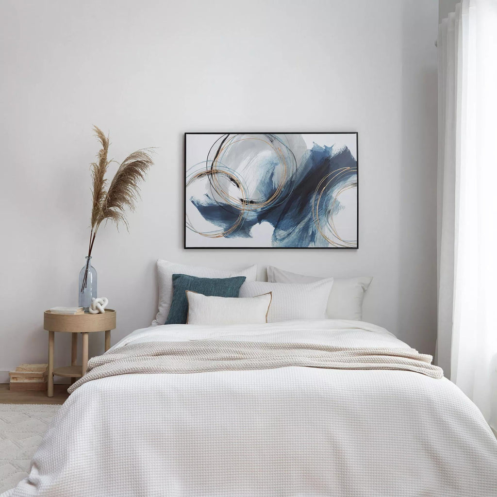 Gel-Embellished Abstract Framed Art