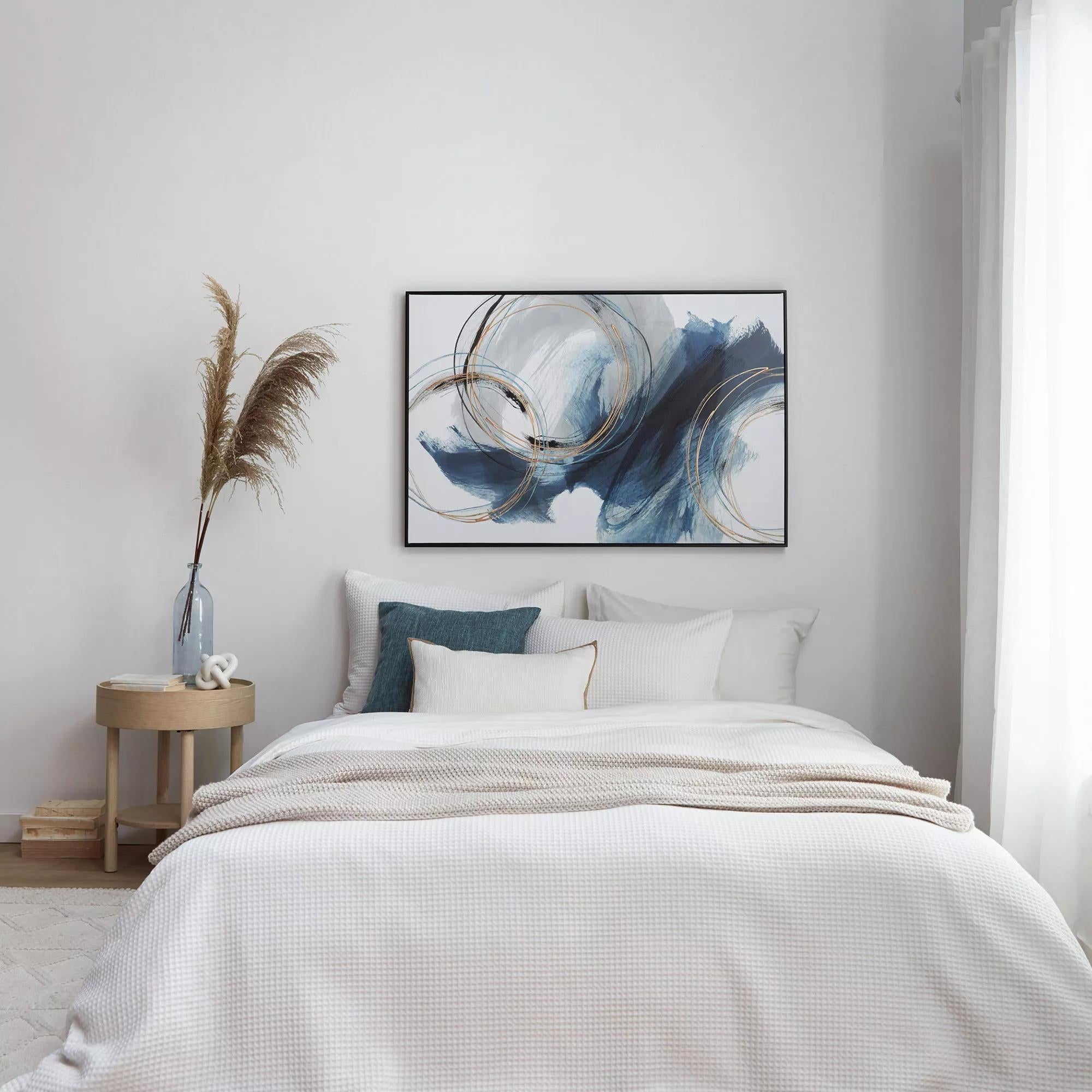 Gel-Embellished Abstract Framed Art