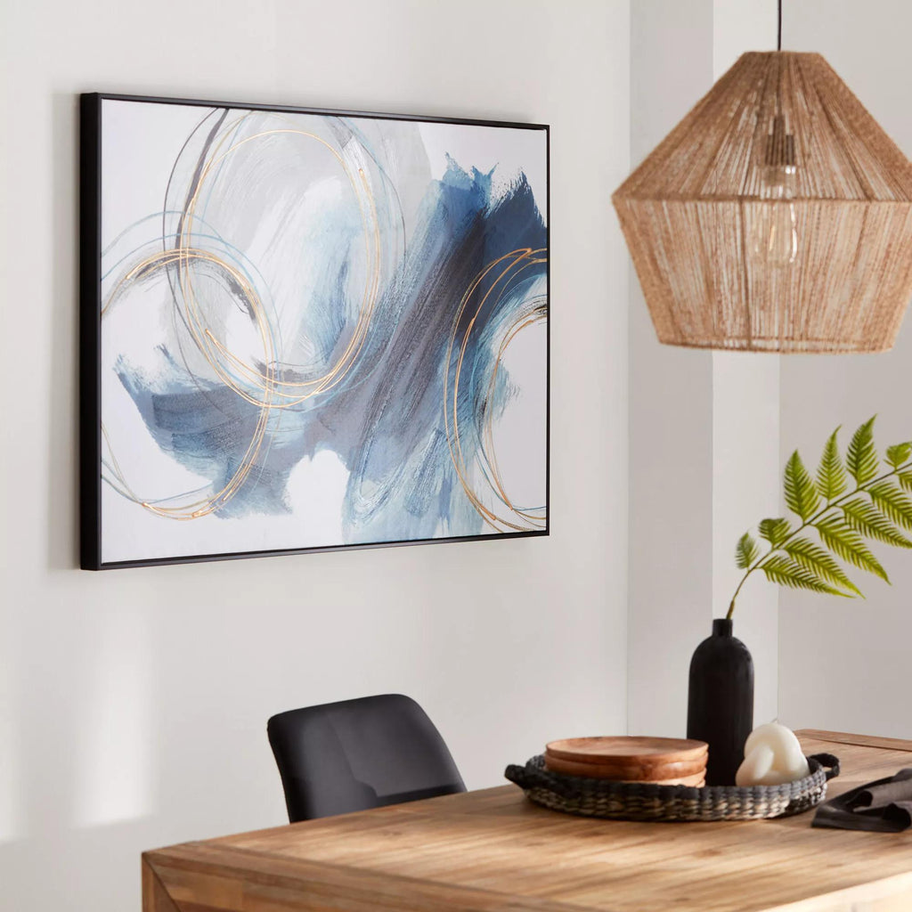 Gel-Embellished Abstract Framed Art