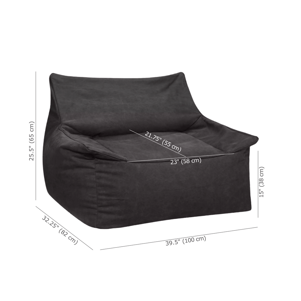 Grey Large Bean Bag Chair