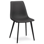 Faux Leather and Metal Dining Chair