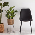 Faux Leather and Metal Dining Chair