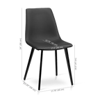 Faux Leather and Metal Dining Chair