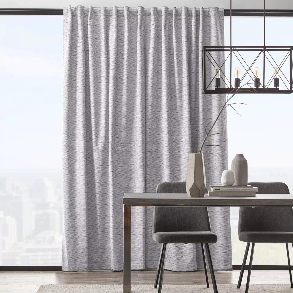 Grey Toulouse Blackout Curtain with Hidden Backtab