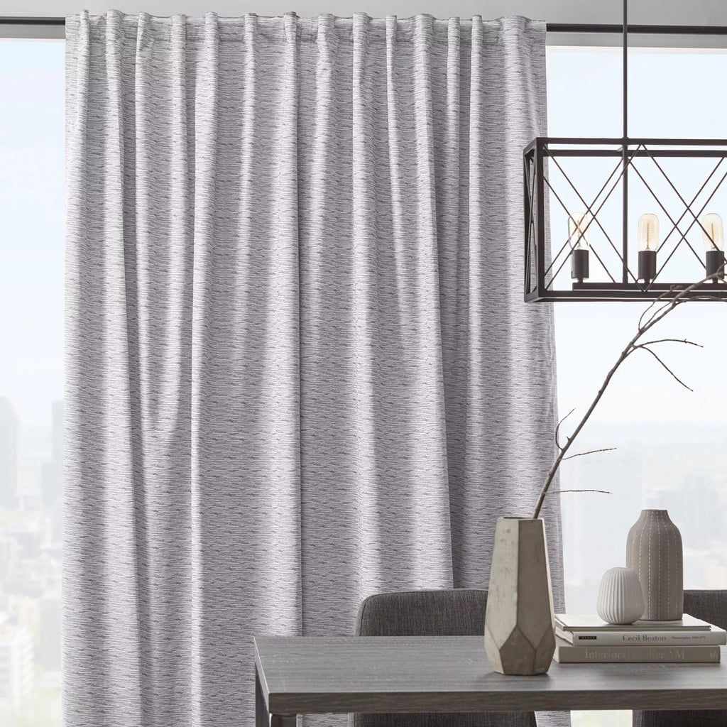 Grey Toulouse Blackout Curtain with Hidden Backtab