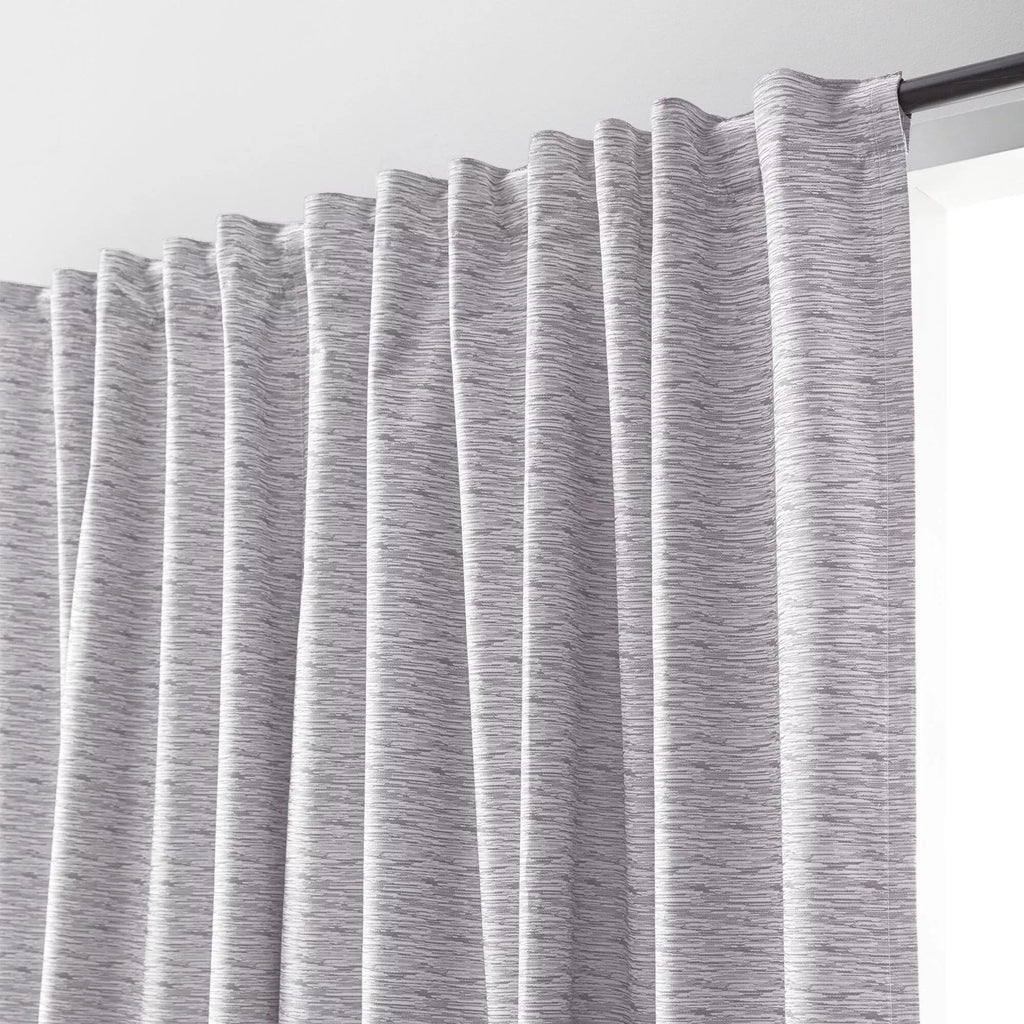 Grey Toulouse Blackout Curtain with Hidden Backtab