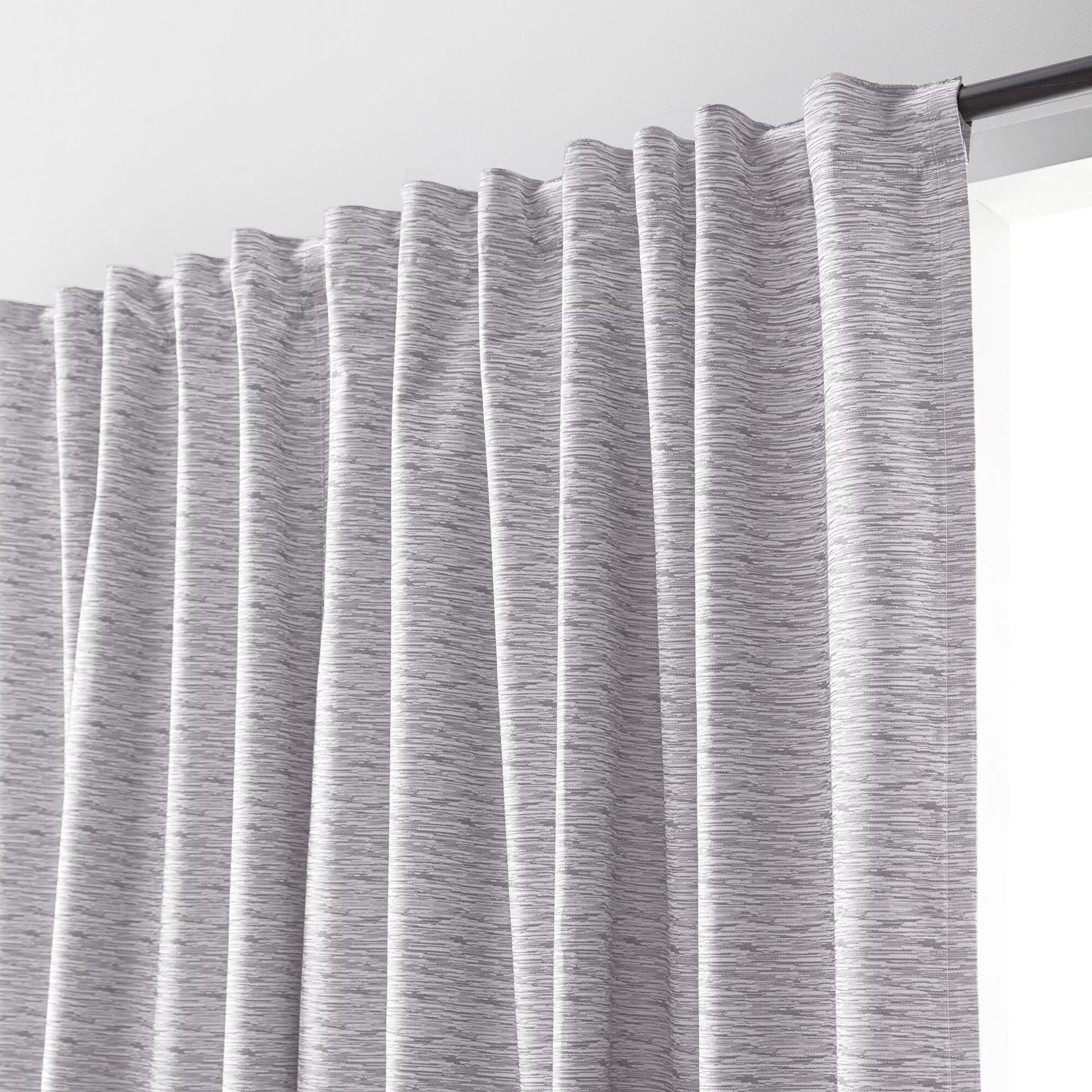 Grey Toulouse Blackout Curtain with Hidden Backtab