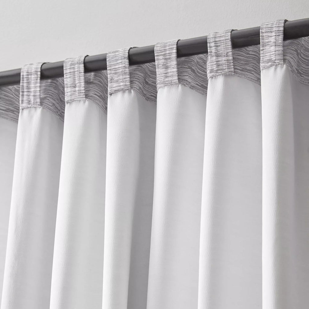 Grey Toulouse Blackout Curtain with Hidden Backtab
