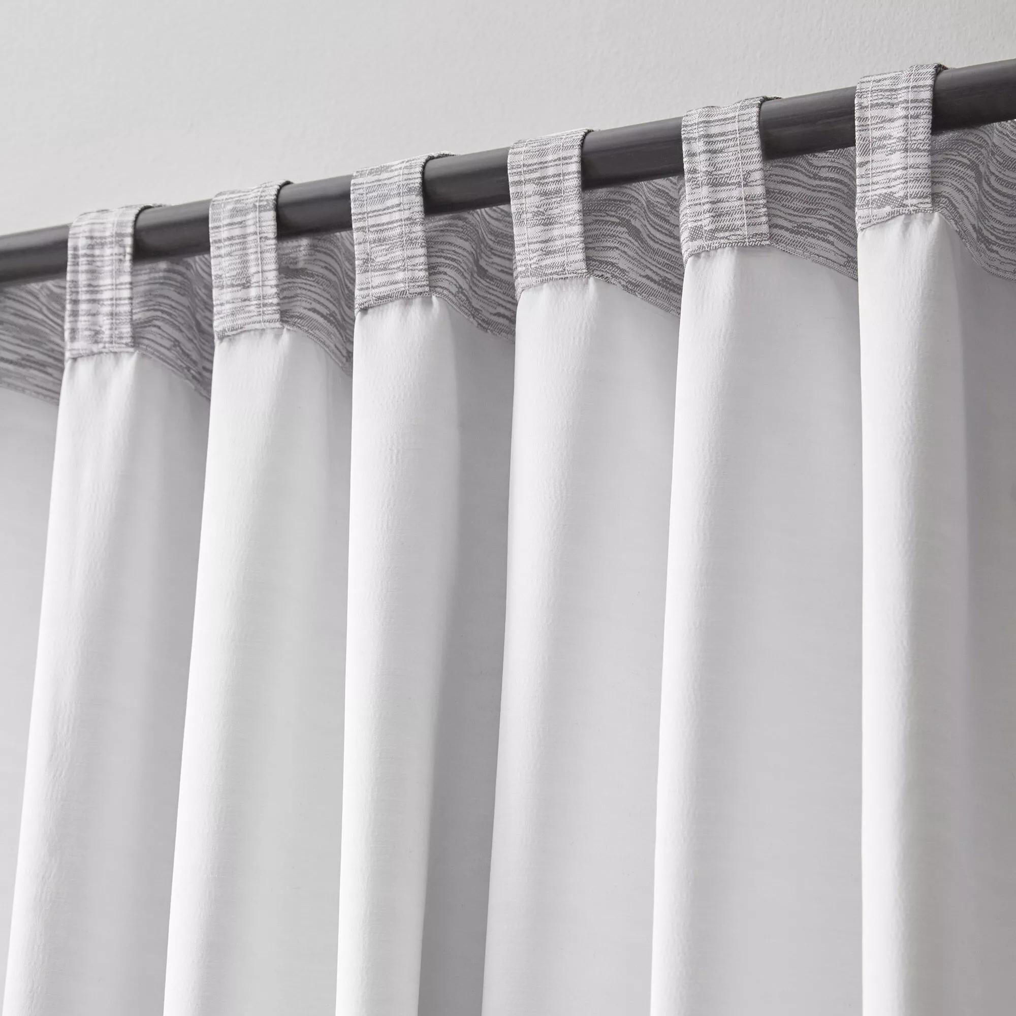 Grey Toulouse Blackout Curtain with Hidden Backtab