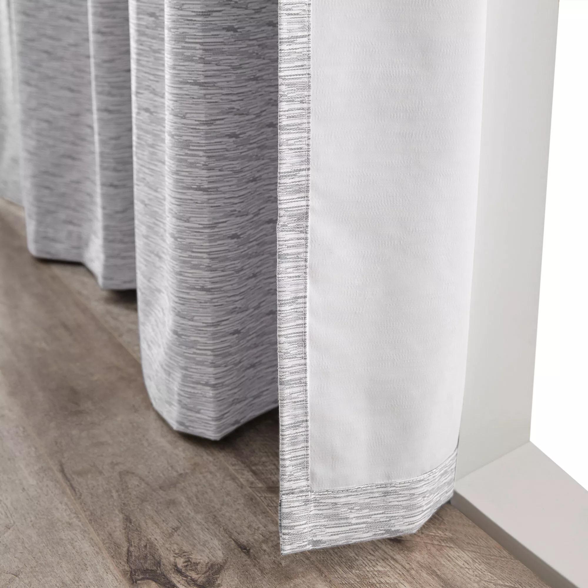 Grey Toulouse Blackout Curtain with Hidden Backtab