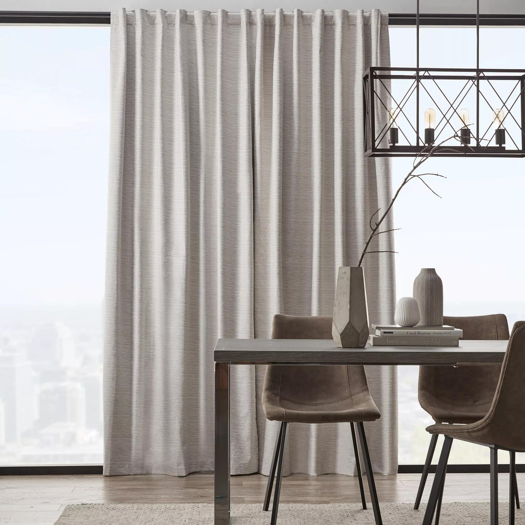 Ivory Toulouse Blackout Curtain with Hidden Backtab