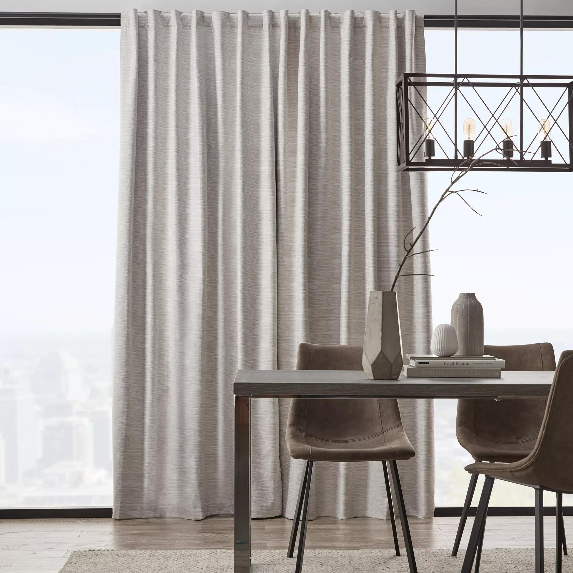 Ivory Toulouse Blackout Curtain with Hidden Backtab