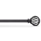 Black Coppola Curtain Rod Set - Diameter 25 mm