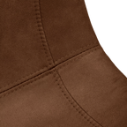 Rust Textured Faux Leather and Metal Dining Chair